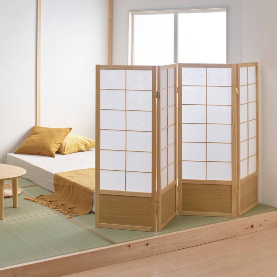弘益 和風衝立 4連 折りたたみ 高さ120cm 天然木 完成品 不織布 弘益 和風衝立 4連 折りたたみ 高さ120cm 天然木 完成品 不織布