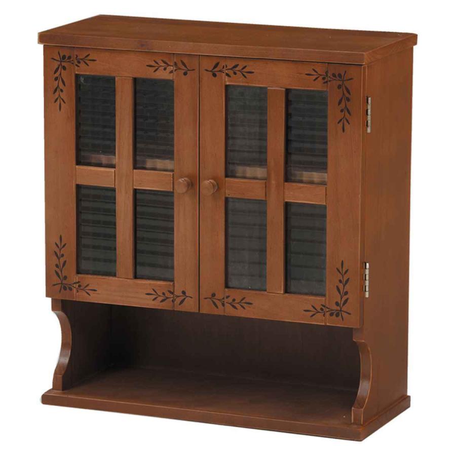 HAGiHARA（萩原） 調味料ラック 3段 開き戸 アンティーク調 キッチン