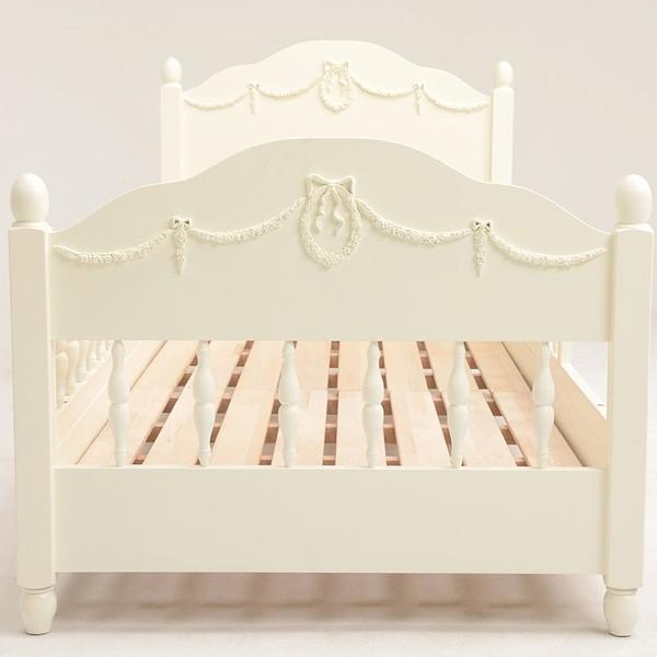 HAGiHARA（萩原） セミシングルベッド 柵付 ショートタイプ クラシック