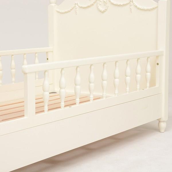 HAGiHARA（萩原） セミシングルベッド 柵付 ショートタイプ クラシック