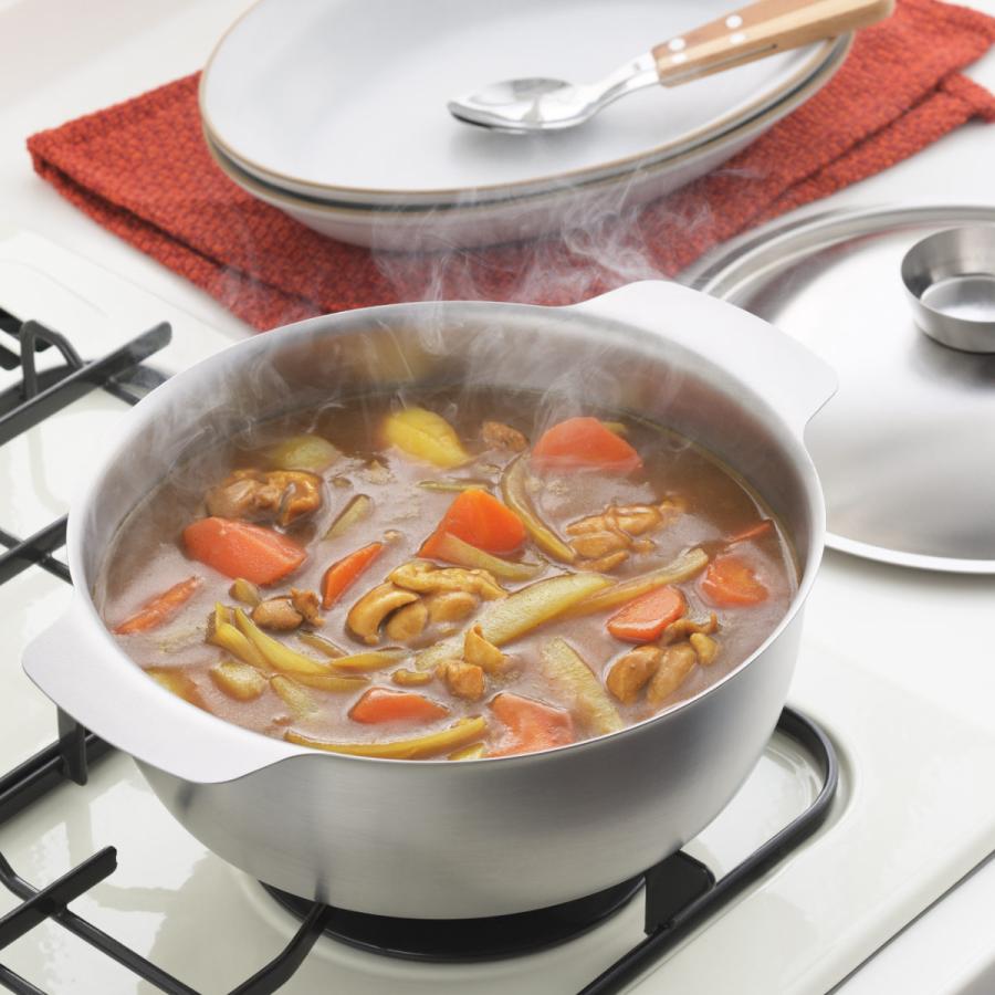 郷技 おでん鍋 22cm IH対応 ステンレス製 日本製 （ 蓋付き ガス火対応