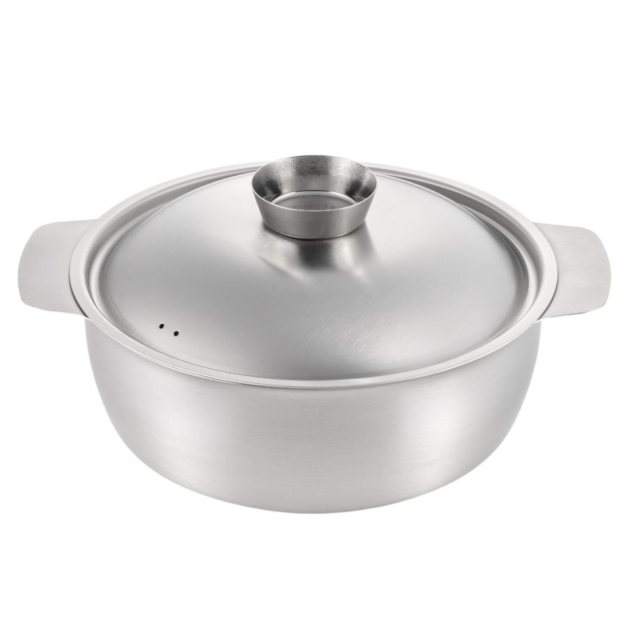 郷技 おでん鍋 22cm IH対応 ステンレス製 日本製 （ 蓋付き ガス火対応