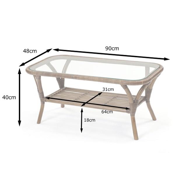 □在庫限り・入荷なし□ ガラステーブル ローテーブル ラタン製 Breeze