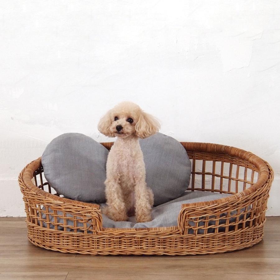 籐 ペットベッド 幅73cm クッション付 ラタン製 Natural rattan 籐 ペットベッド 幅73cm クッション付 ラタン製 Natural rattan