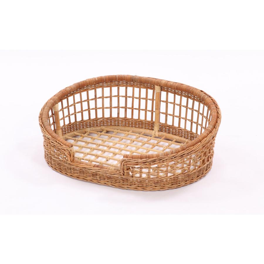 籐 ペットベッド 幅73cm クッション付 ラタン製 Natural rattan 籐 ペットベッド 幅73cm クッション付 ラタン製 Natural rattan