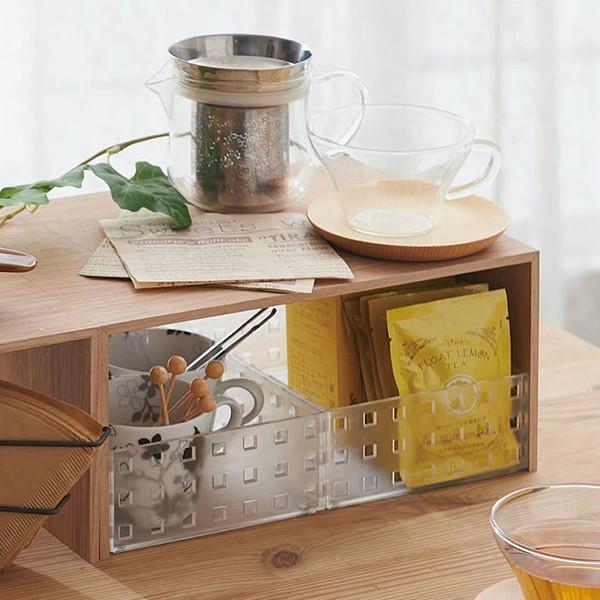 吉川国工業所 キッチンラック プラスラック ブリックス2個付き 木製