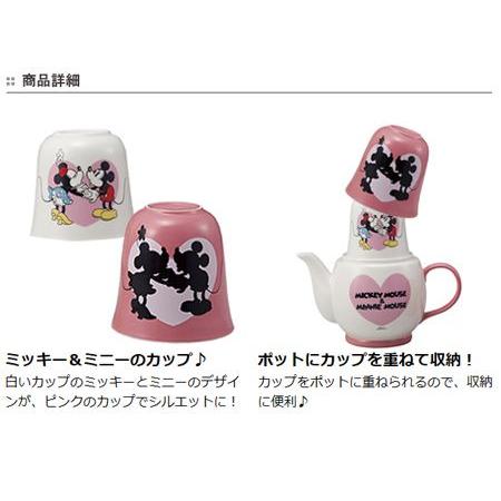 ティーポット＆カップセット ミッキーマウス＆ミニーマウス ティーフォーツー 食器 （ コップ ポット TEA FOR TWO ）｜livingut｜02