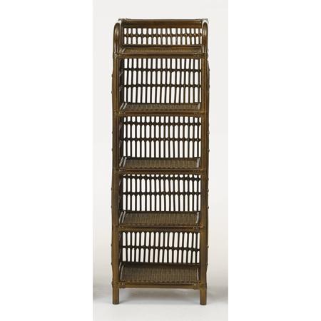 電話台 ラタン 収納ラック 4段 籐家具 幅35cm : リビングート ヤフー店