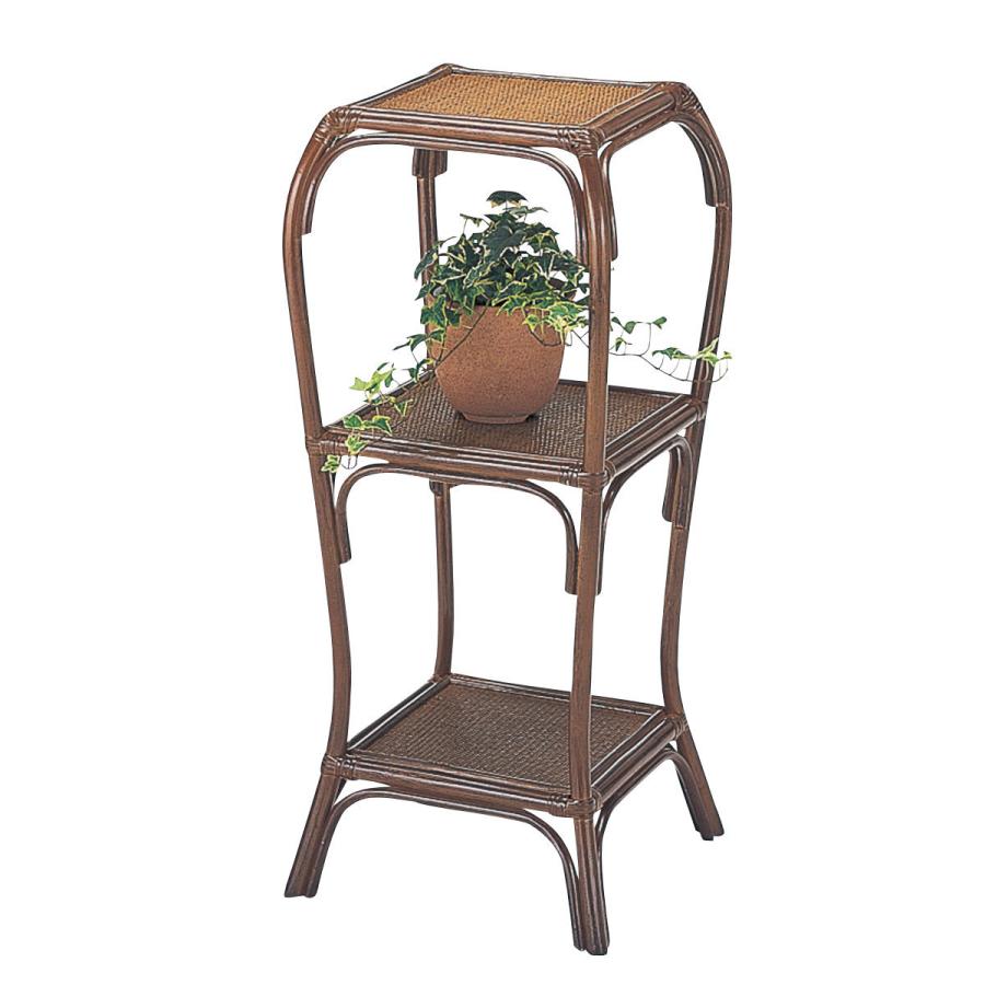 籐 飾り棚 3段 ラタン製 幅41cm （ 電話台 花台 ラック ディスプレイ