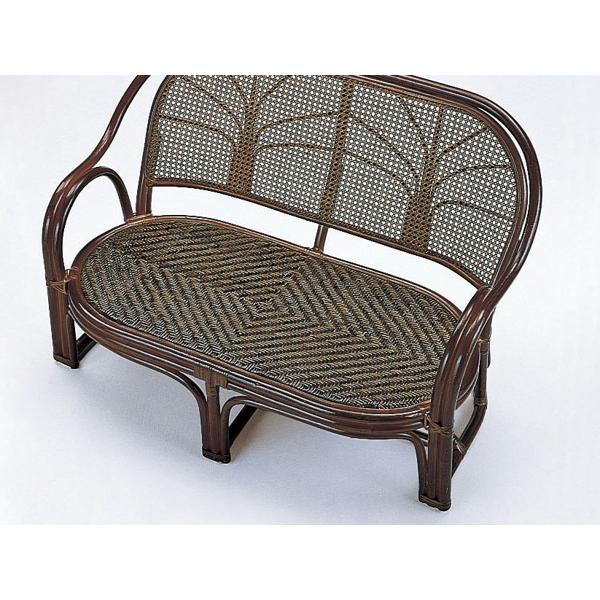 今枝商店 籐 ラブソファ 2人掛け クッション付 幅108cm ( 家具 今枝商店 籐 ラブソファ 2人掛け クッション付 幅108cm ( 家具