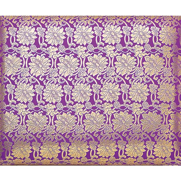 ラタンチェア 金襴座椅子 紫 仏壇用 幅49cm （ 正座椅子 イス チェア