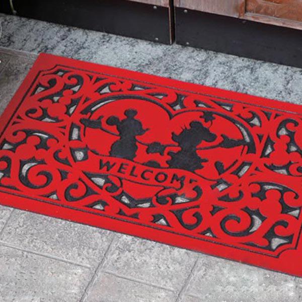 玄関マット 46 76cm 屋外 ミッキー ミニー ハート 玄関 マット ディズニー 洗える ウェルカムマット リビングート ヤフー店 通販 Yahoo ショッピング