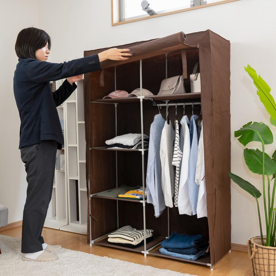 フクダクラフト ハンガーラック カバー付 幅105cm 棚有り 工具 フクダクラフト ハンガーラック カバー付 幅105cm 棚有り 工具