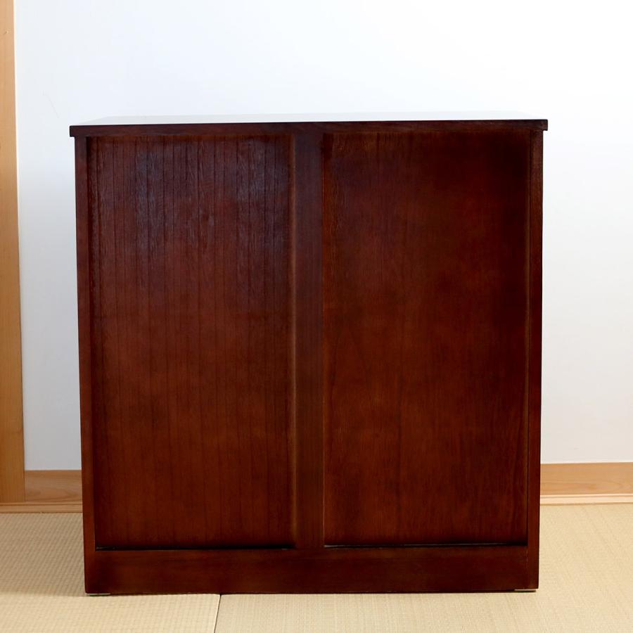 クロシオ 水屋 民芸調 桐製 和風キャビネット 幅57cm ( 水屋 クロシオ 水屋 民芸調 桐製 和風キャビネット 幅57cm ( 水屋