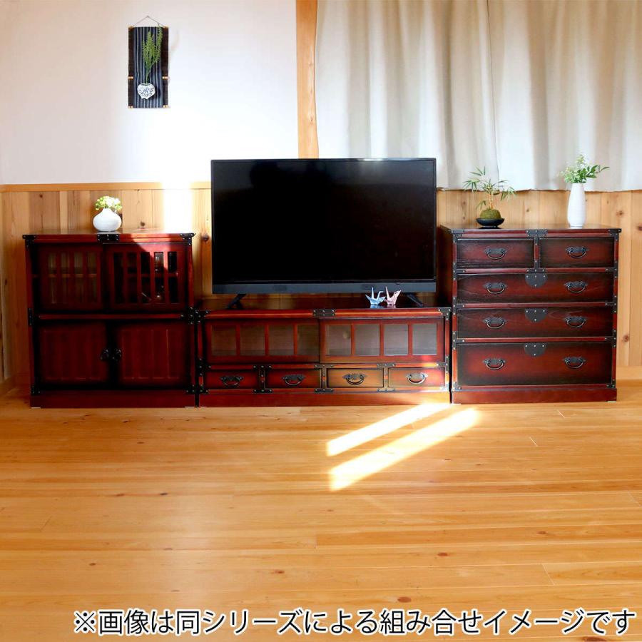 テレビ台 民芸調 桐製 和風ローボード 幅100cm （ 和風 TVボード テレビボード TV台 AVラック 木製 完成品 ）｜livingut｜13