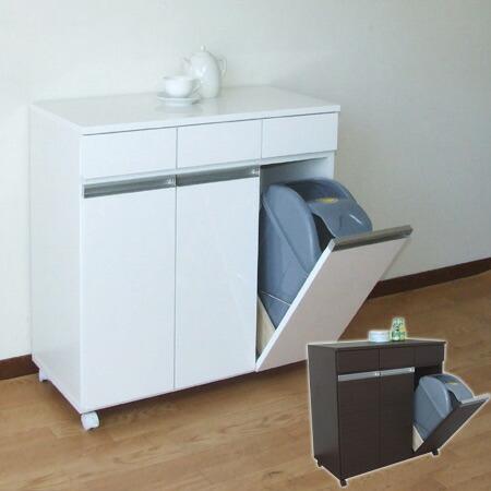 ゴミ箱　ごみ箱　分別ゴミ箱　ダイニング　3分別 （ 分別 ダストボックス キャスター カウンター ） | ブランド登録なし