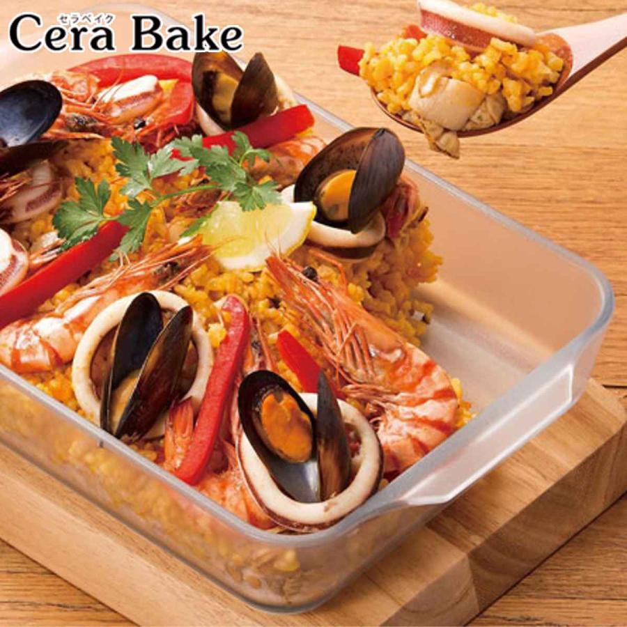 セラベイク 耐熱ガラス レクタングルロースター M （ Cera Bake
