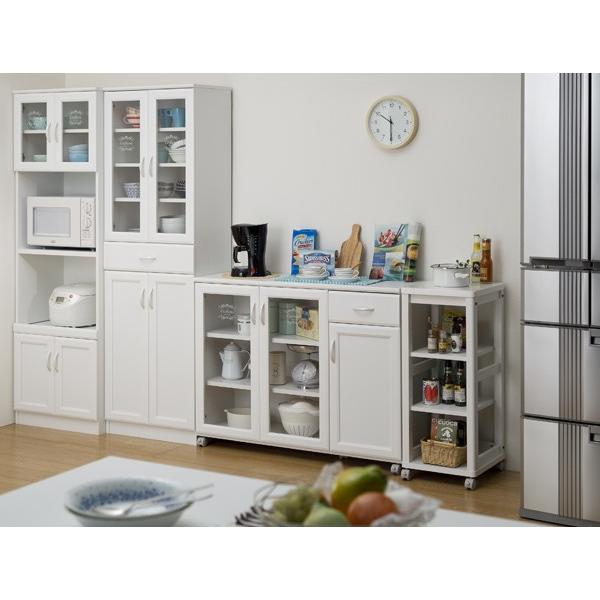 白井産業 食器棚 カップボード カフェ風デザイン セシルナ 幅57cm