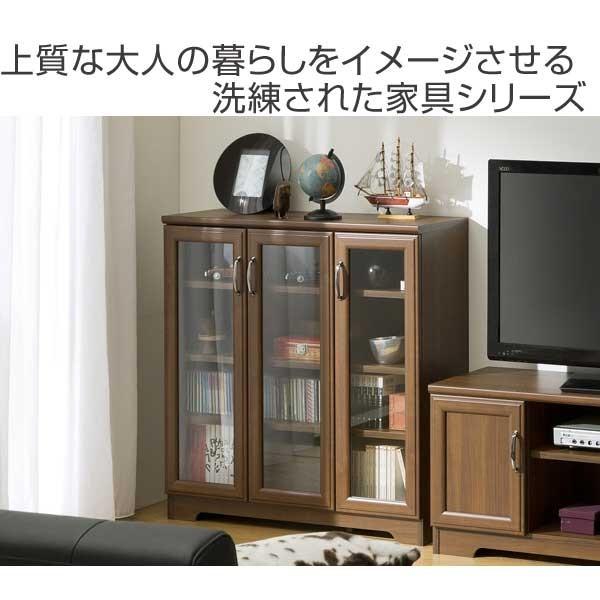 ■在庫限り・入荷なし■キャビネット　サイドボード　ガラス扉　ビンテージ調　マホルノ　幅約83cm （ 収納棚 カップボード 食器棚 飾り棚 ）｜livingut｜02