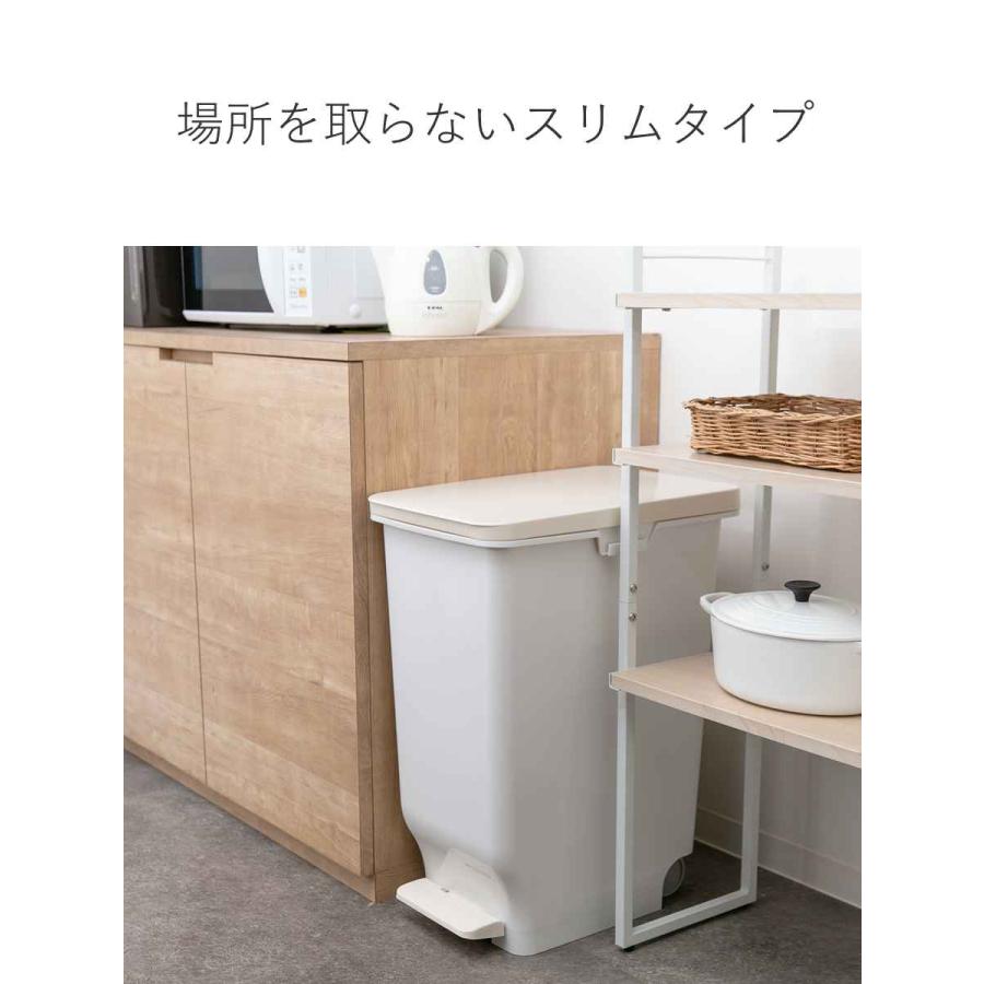 ゴミ箱 60L ふた付き セパ 抗菌 分別 スリム ペダルペール （ ごみ箱 60リットル 幅 32.5cm ペダル式 キッチン 大容量 ）｜livingut｜04