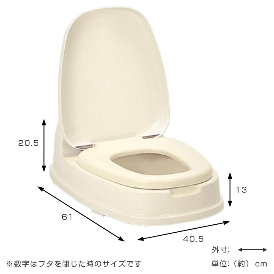 ポータブルトイレ 洋式便座 両用型 介護 和式 便器 （ リフォーム 介護用トイレ 福祉 排泄関連用品 背もたれ 介護用 据置型 ）｜livingut｜02