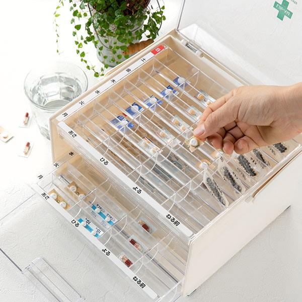 薬 カレンダー 2週間 ライフ・エイド くすり整理2週間ケース 1日4回分