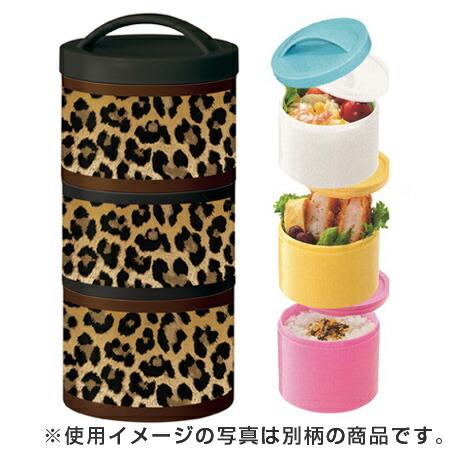 □在庫限り・入荷なし□お弁当箱 ランチボックス ボトル型 3段 ヒョウ