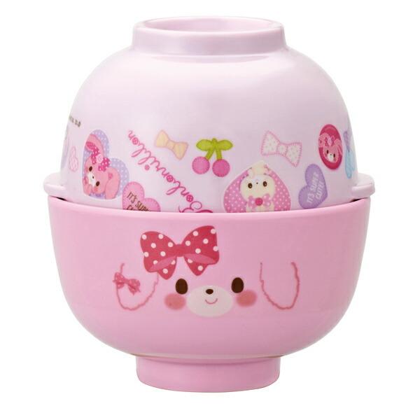 sanrio（サンリオ） 茶わん＆汁わんセット ぼんぼんりぼん メラミン製