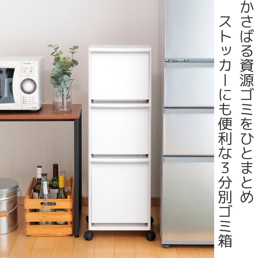 アスベル ゴミ箱 43L おしゃれ 3段 資源ゴミ 分別ワゴン ワイド アスベル ゴミ箱 43L おしゃれ 3段 資源ゴミ 分別ワゴン ワイド