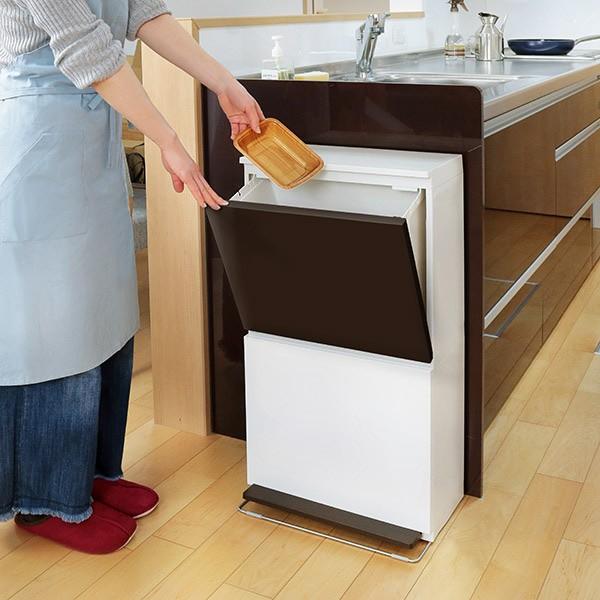 ゴミ箱 分別 2段 薄型 ワイド 40L 縦型 分別ゴミ箱 モダンカラー ゴミ箱 分別 2段 薄型 ワイド 40L 縦型 分別ゴミ箱 モダンカラー