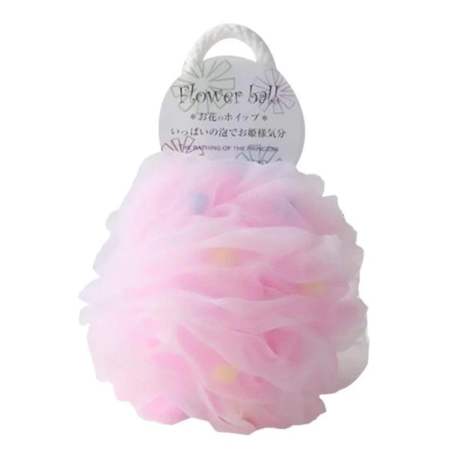 泡立てネット フラワーボール ピンク/ブルー/バイオレット