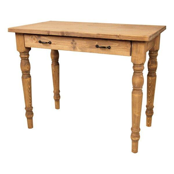 東谷 デスク 天然木 オイル仕上 引出し付 フォレ 幅90cm （ テーブル