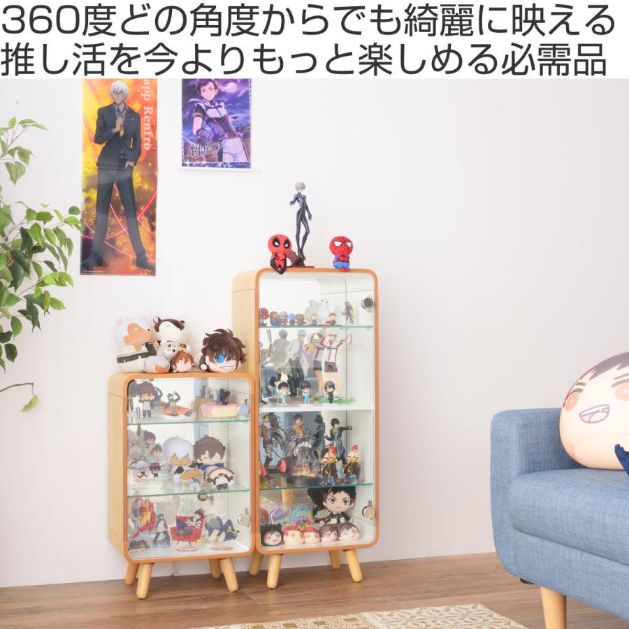 ガラスケース 幅36cm 4段 ガラス扉 背面ミラー 推し活 ( グッズ ガラスケース 幅36cm 4段 ガラス扉 背面ミラー 推し活 ( グッズ