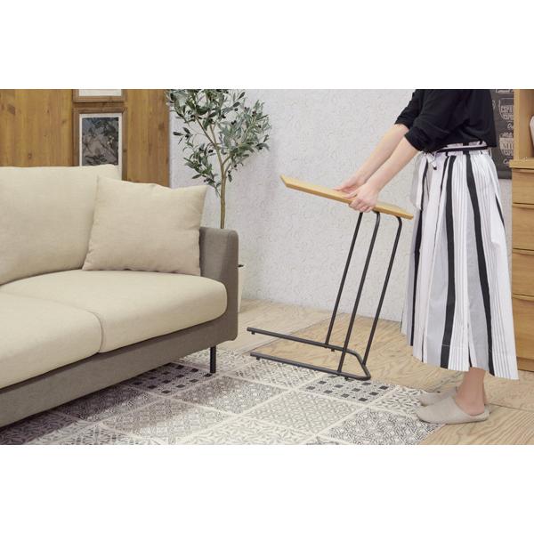 東谷 サイドテーブル 高さ60cm 木製 スチール ソファサイド 東谷 サイドテーブル 高さ60cm 木製 スチール ソファサイド