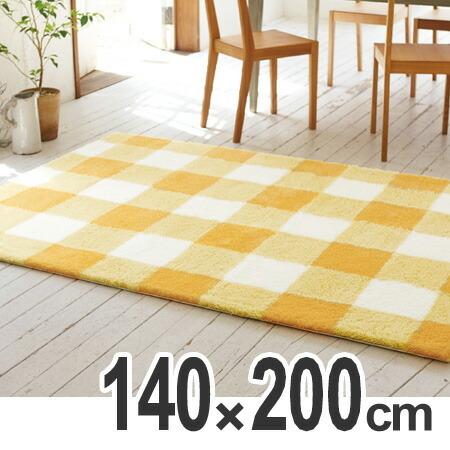□在庫限り・入荷なし□ラグ ギンガムチェック 140×200cm 防ダニ