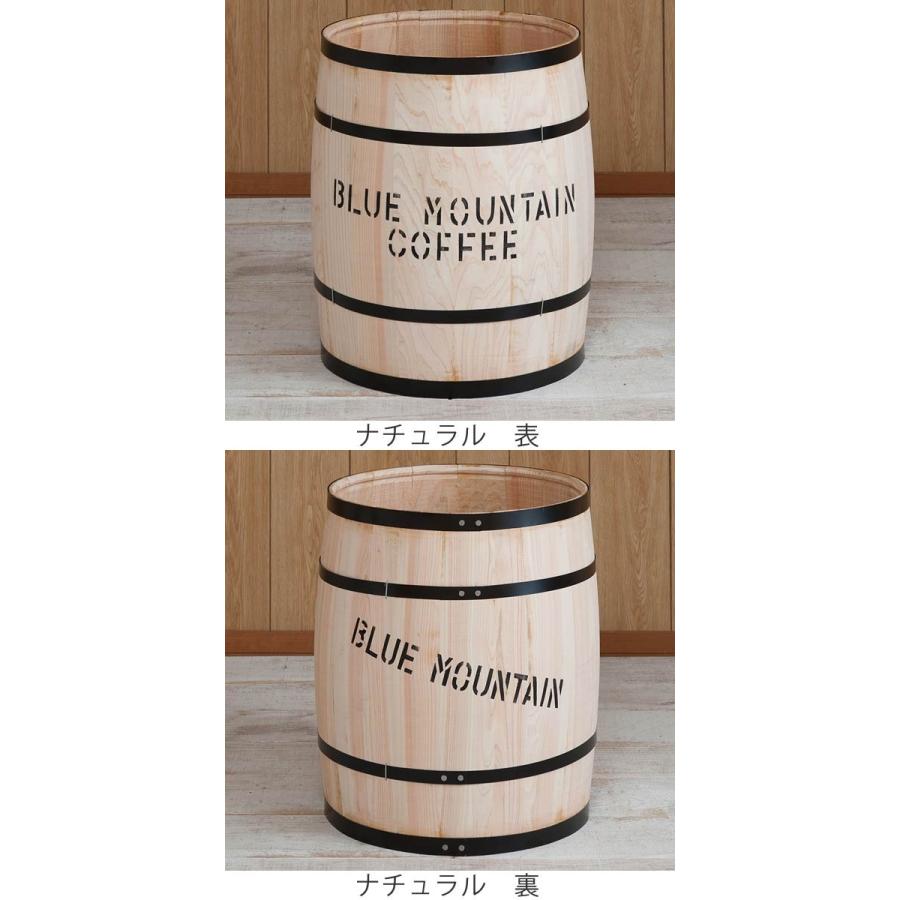 コーヒー樽 木樽 ヒノキ製 Lサイズ 高さ49cm （ インテリア 収納 木製