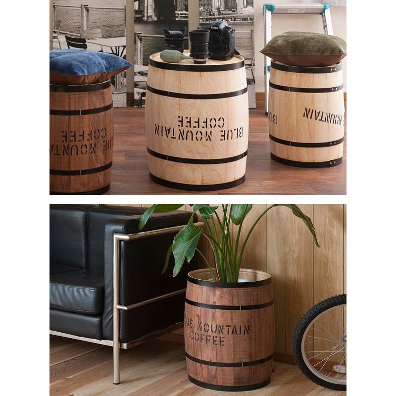 コーヒー樽/木樽/無垢材Lサイズ/ゴールド