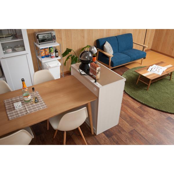 大型木目調キッチンカウンター ステンレストップ キッチンカウンター 幅80cm 木目調タイプ ステンレストップ 日本製