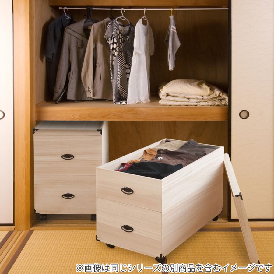桐収納 ひな人形ケース 2段 キャスター付き 高さ63.5cm ( 桐 桐収納 ひな人形ケース 2段 キャスター付き 高さ63.5cm ( 桐