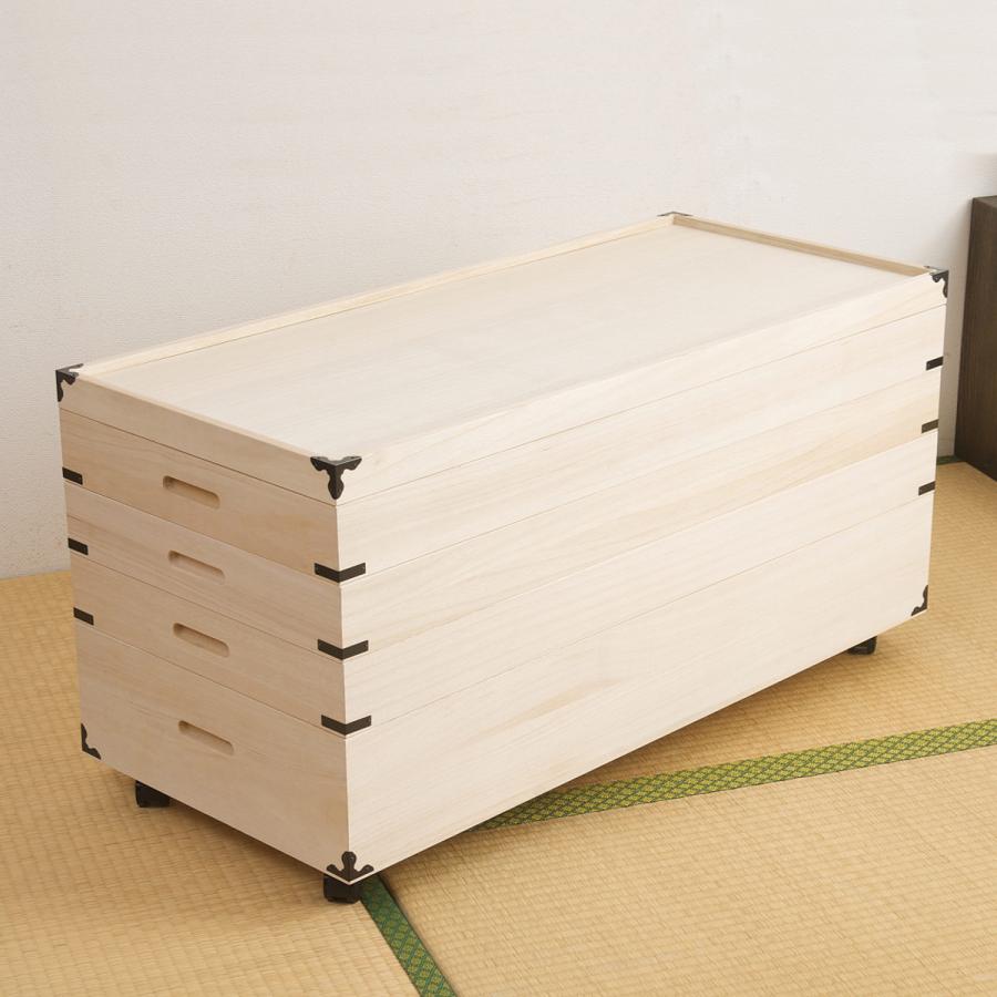 桐 衣装ケース 4段 日本製 隅金具 キャスター付 幅95cm ( 桐 桐 衣装ケース 4段 日本製 隅金具 キャスター付 幅95cm ( 桐