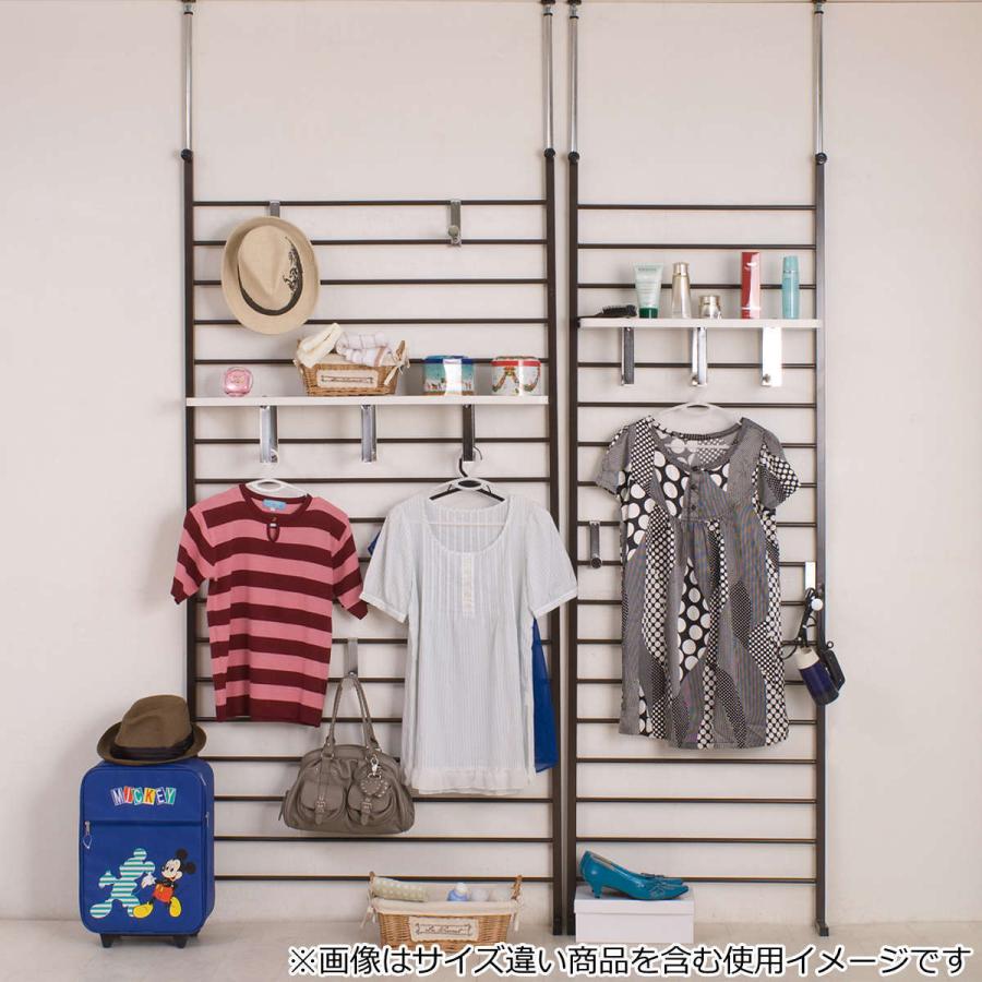 突っ張り ラダーラック 棚付 幅65cm （ つっぱり ラック 突っ張り