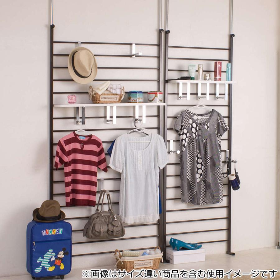 つっぱりラダーラック 幅85ｃｍ（棚4段・フック8ヶ付）国産 つっぱりラダーラック 幅85cm（棚4段・フック8ヶ付）国産 つっぱり