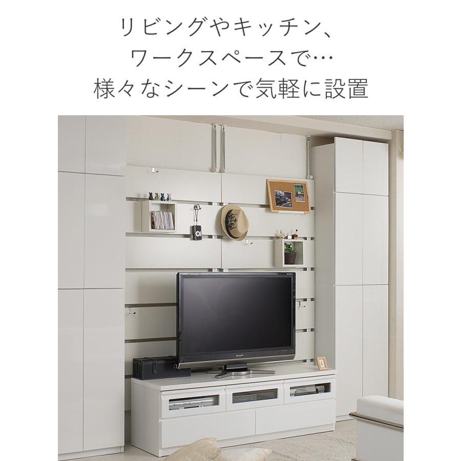 突っ張りウォールパーテーション 幅90cm 間仕切り フック6個付 突っ張りウォールパーテーション 幅90cm 間仕切り フック6個付