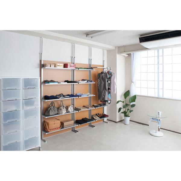 ★動作確認済み 突っ張りパーテーション 間仕切りクローゼット ハンガーラック 棚付 幅60cm （ 洋服掛け 天井つっぱり ） 【C2125696086】(11445円)