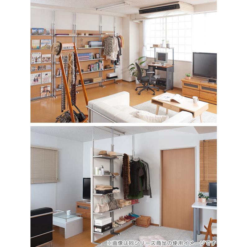 ★動作確認済み 突っ張りパーテーション 間仕切りクローゼット ハンガーラック 棚付 幅60cm （ 洋服掛け 天井つっぱり ） 【C2125696086】(11445円)