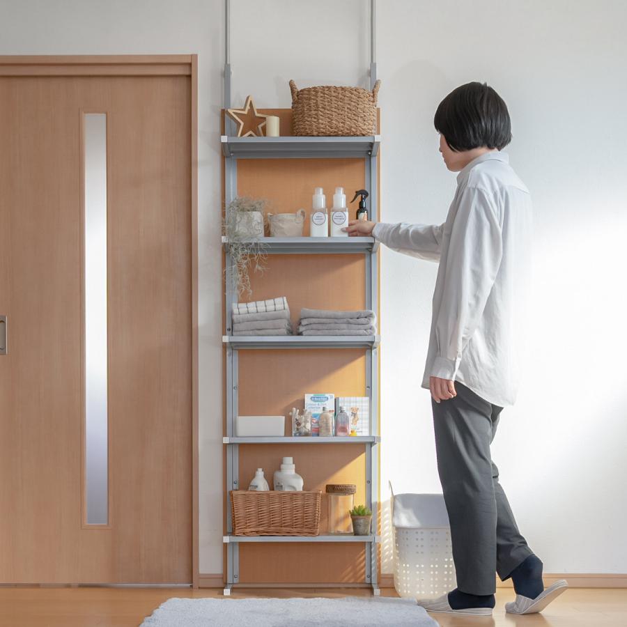 フリーラック 突っ張り パーテーション 幅60cm 5段 日本製 フリーラック 突っ張り パーテーション 幅60cm 5段 日本製