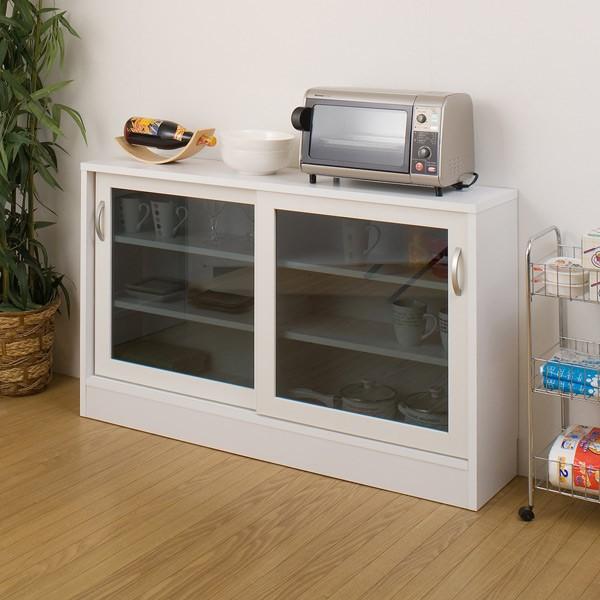 □在庫限り・入荷なし□ カウンター下収納 ガラス引戸キャビネット