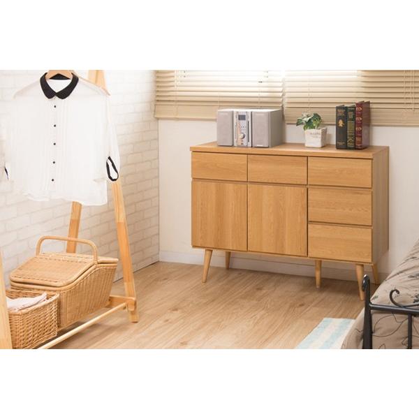 リビングボード 脚付 リビングキャビネット 幅110cm （ サイドボード