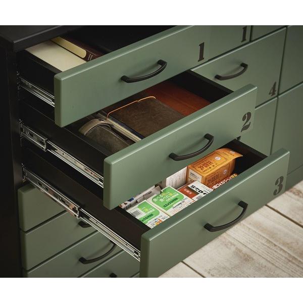 グリーンチェスト 6段 □在庫限り・入荷なし□ チェスト 7段 ミリタリー調 オリーブグリーン