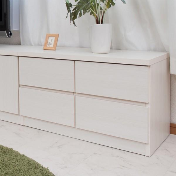 ローチェスト 2段2列 ベンチチェスト 木目調 幅70cm （ 完成品 国産